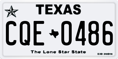 TX license plate CQE0486