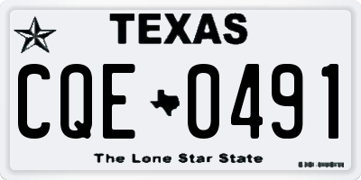 TX license plate CQE0491