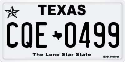 TX license plate CQE0499