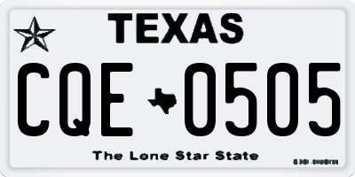 TX license plate CQE0505