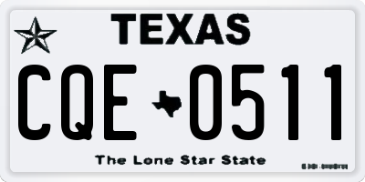 TX license plate CQE0511
