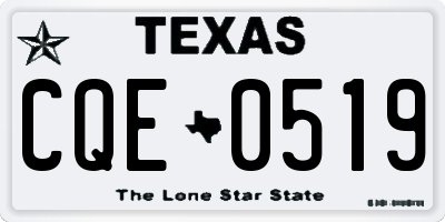 TX license plate CQE0519