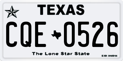 TX license plate CQE0526