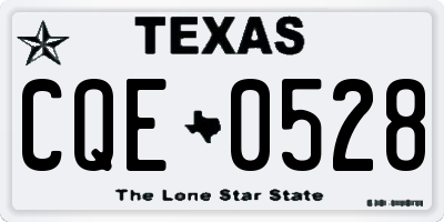 TX license plate CQE0528