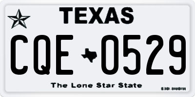 TX license plate CQE0529
