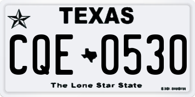 TX license plate CQE0530