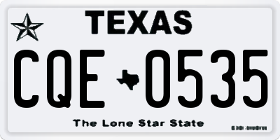 TX license plate CQE0535