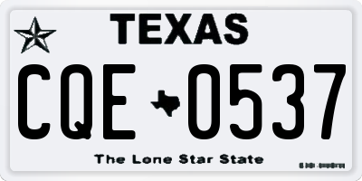 TX license plate CQE0537