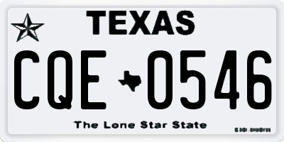 TX license plate CQE0546