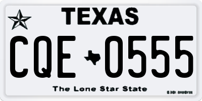 TX license plate CQE0555