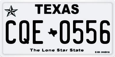 TX license plate CQE0556