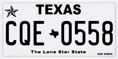 TX license plate CQE0558