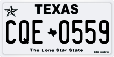 TX license plate CQE0559