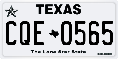 TX license plate CQE0565