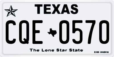 TX license plate CQE0570