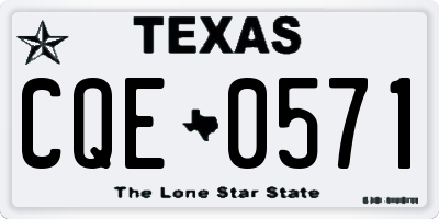 TX license plate CQE0571