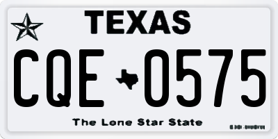 TX license plate CQE0575