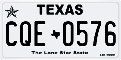 TX license plate CQE0576