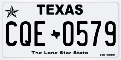 TX license plate CQE0579