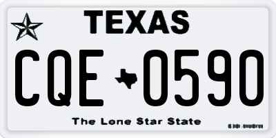 TX license plate CQE0590