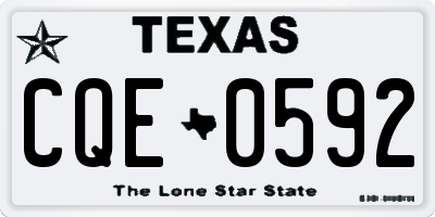 TX license plate CQE0592