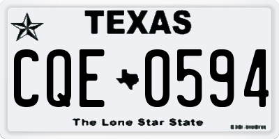 TX license plate CQE0594