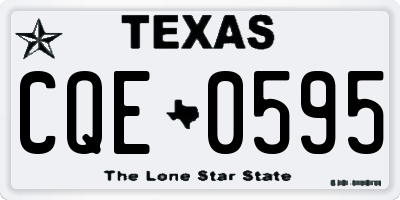 TX license plate CQE0595