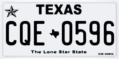 TX license plate CQE0596