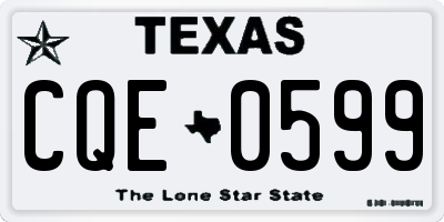TX license plate CQE0599