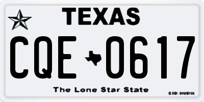 TX license plate CQE0617