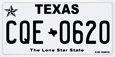 TX license plate CQE0620