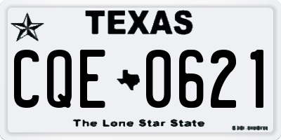 TX license plate CQE0621