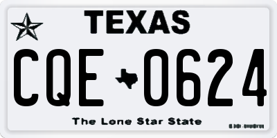 TX license plate CQE0624