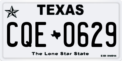 TX license plate CQE0629