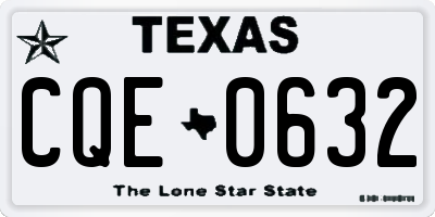 TX license plate CQE0632