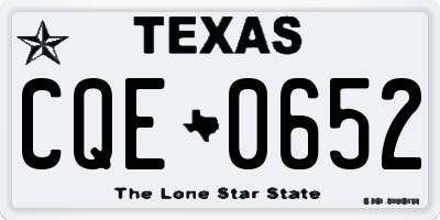 TX license plate CQE0652