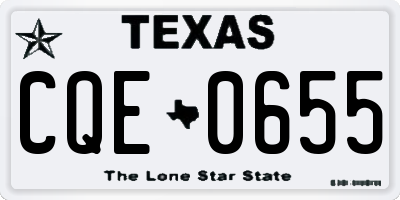 TX license plate CQE0655