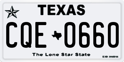 TX license plate CQE0660