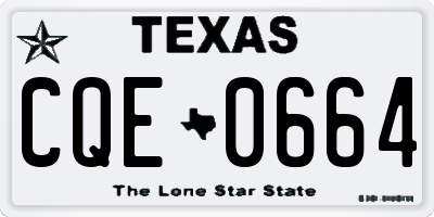 TX license plate CQE0664