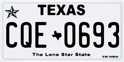 TX license plate CQE0693