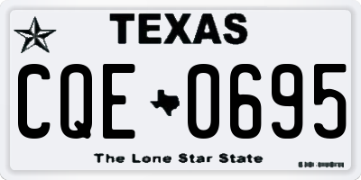 TX license plate CQE0695