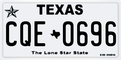 TX license plate CQE0696