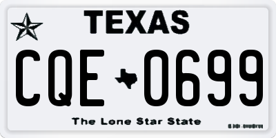 TX license plate CQE0699