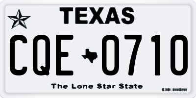 TX license plate CQE0710