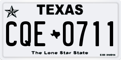 TX license plate CQE0711