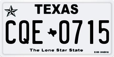 TX license plate CQE0715