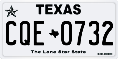 TX license plate CQE0732
