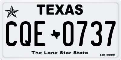 TX license plate CQE0737
