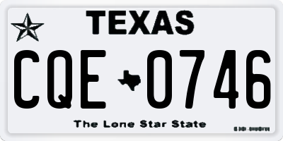 TX license plate CQE0746