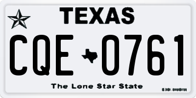 TX license plate CQE0761